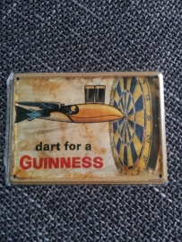 Metaalplaatje Guinness 8 x 11 cm Dart for a Guinness