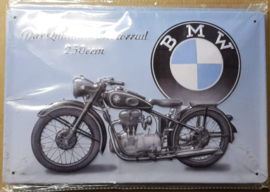 Metaalplaat BMW 20 x 30 cm in relief/3D