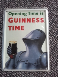 Metaalplaatje Guinness 8 x 11 cm Opening Time