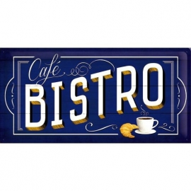 Metaalplaat Café Bistro