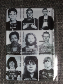 Metaalplaat bekende personen gevangenisbordje