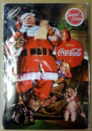 Metaalplaat Coca Cola kerstman Limited Edition