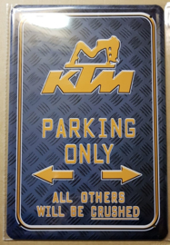 Metaalplaat KTM Parking Only