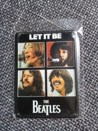 Metaalplaatje The Beatles 8 x 11 cm