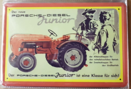 Metaalplaat Porsche - Diesel Junior