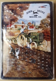 Metaalplaat John Deere Kalender