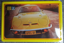 Metaalplaat Opel GT