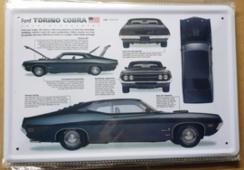 Metaalplaat Ford Torino Cobra
