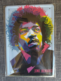 Metaalplaat Jimi Hendrix