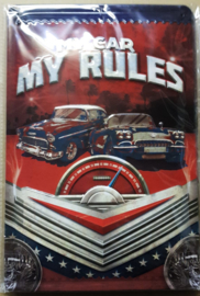 Metaalplaat Chevrolet "my car, my rules"