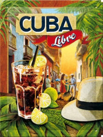 Metaalplaatje Cuba Libre