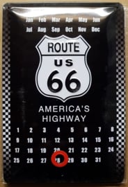 Metaalplaat Route 66: America's Highway kalender