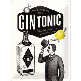 Metaalplaat Gin Tonic