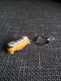 Sleutelhanger VW busje oranje met ledlichtjes