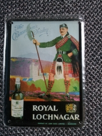 Metaalplaatje Whiskey 8 x 11 cm Royal Lochnagar