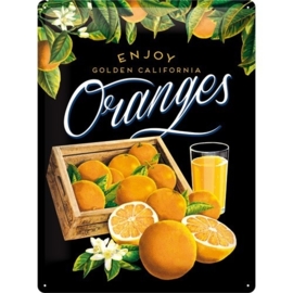 Metaalplaat Golden California Oranges