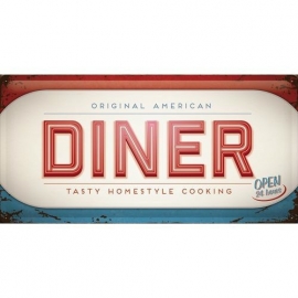 Metaalplaat American Diner