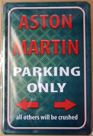Metaalplaat Aston Martin parking only