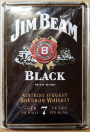 Metaalplaat whiskey Jim Beam Black