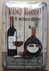 Metaalplaat Wijn: Vino Rosso