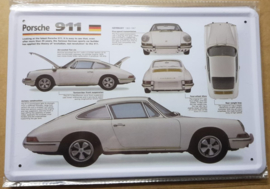Metaalplaat Porsche 911