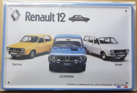 Metaalplaat Renault 12