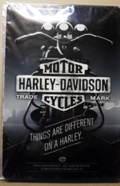 Metaalplaat  Harley Davidson