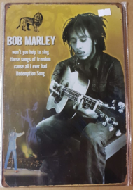 Metaalplaat Bob Marley