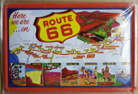 Metaalplaat Route 66