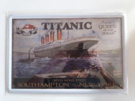Metaalplaat Titanic (10 april 1912 Southhampton - New York)