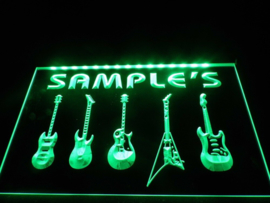3D ledverlichting "guitars" te personaliseren met je eigen naam!