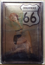 Metaalplaat Route 66