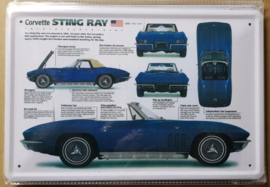 Metaalplaat Chevrolet Corvette Sting Ray