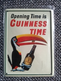 Metaalplaatje Guinness 8 x 11 cm Opening Time