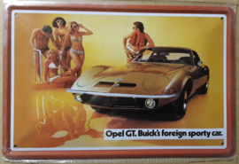 Metaalplaat Opel GT