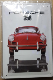 Metaalplaat Porsche 356