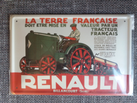 Metaalplaat tractor Renault