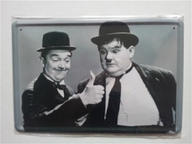 Metaalplaat Laurel and Hardy (dikke en dunne)