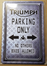 Metaalplaat Triumph Parking Only