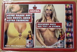 Metaalplaat bier "Astra"