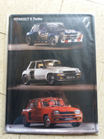 Metaalplaat Renault 5 Turbo