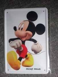 Metaalplaat Mickey Mouse