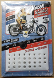Metaalplaat Best Garage kalender