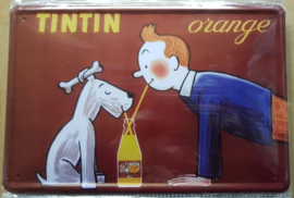 Metaalplaat Kuifje/Tintin Orange