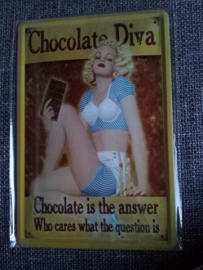 Metaalplaat Chocolate Diva