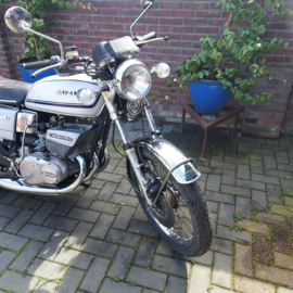 VERKOCHT Suzuki GT380M 1975 met 13.258 KM op de teller.