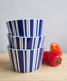Kommetjes blauw streep 3 stuks
