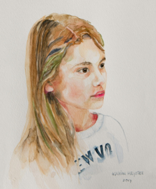 Portret in aquarel