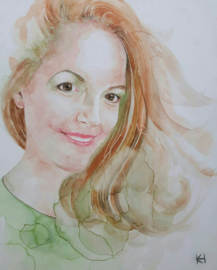 Portret in aquarel