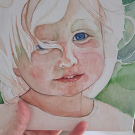 Portret in aquarel